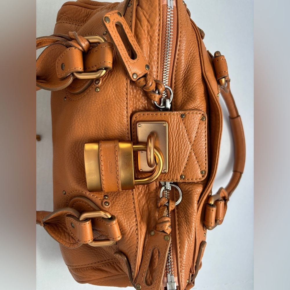 Chloe Paddington Satchel in Tan Leather Satchel with Gold Accents - Re-released - Picture 6 of 15